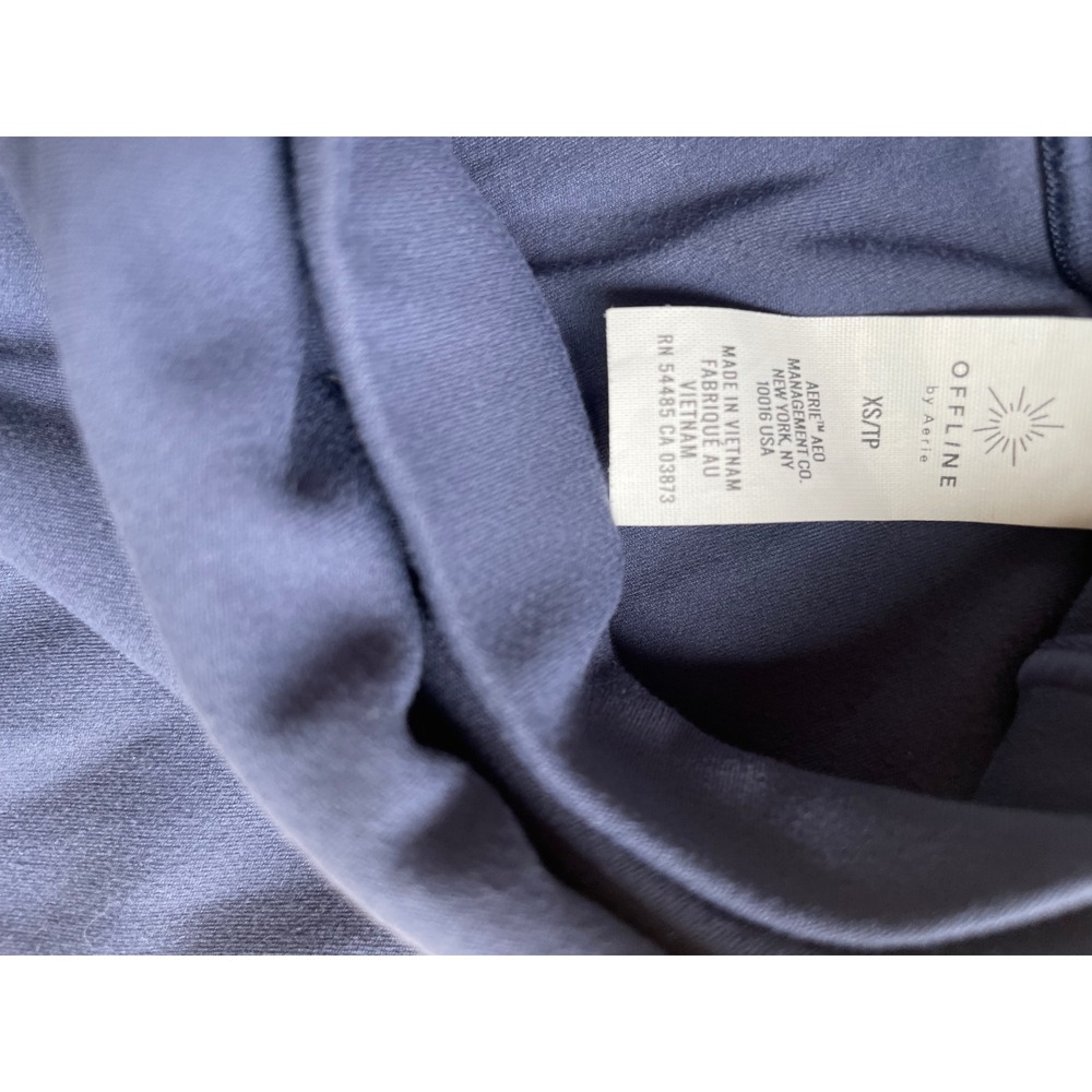 Aerie Offline Real Me Xtra High Rise 7/8 Leggings Blue Side Stripe XS/TP - Picture 6 of 6
